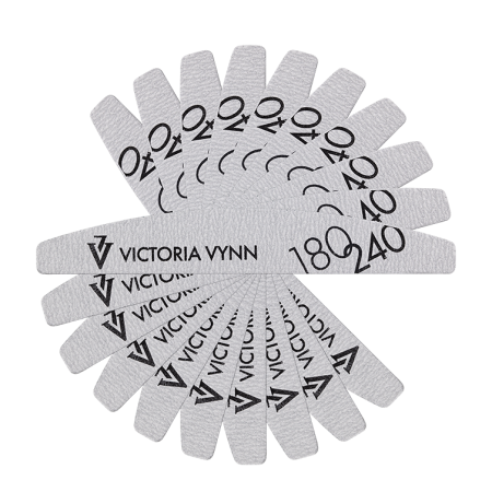 Pilnik do paznokci półksiężyc 180/240 pakowany po 10szt VICTORIA VYNN