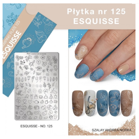 Płytka / blaszka do stempli 125 Esquisse MOYRA