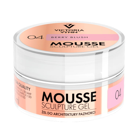 Żel budujący no.04 z tiksotropią o konsystencji MOUSSE SCULPTURE GEL Berry Blush 15 ml Victoria Vynn
