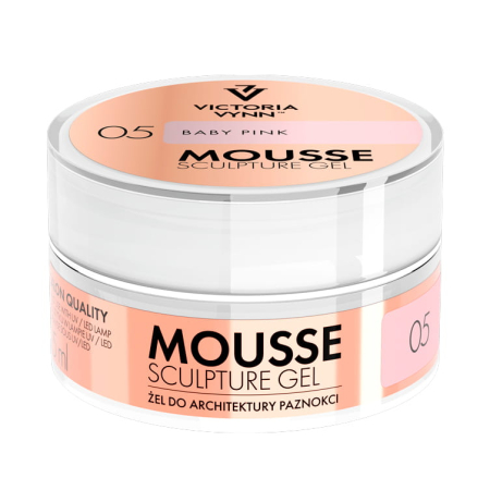 Żel budujący no.05 z tiksotropią o konsystencji MOUSSE SCULPTURE GEL Baby Pink 15 ml Victoria Vynn