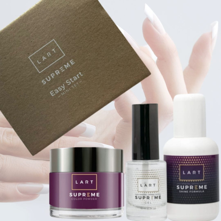 Zestaw SUPREME do manicure tytanowego PLUM BURGUNDY, idealny do domu LART