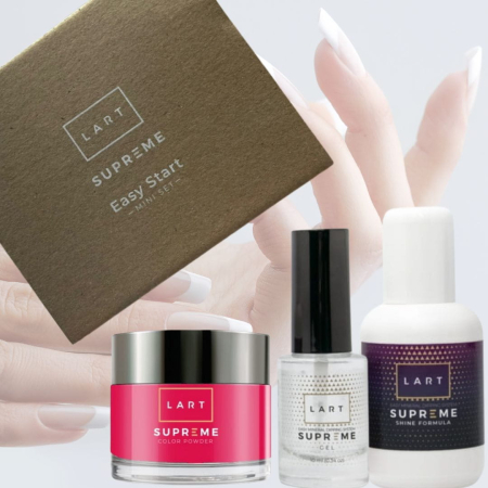 Zestaw SUPREME do manicure tytanowego RASPBERRY RED, idealny do domu LART