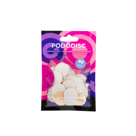 Nakładki / krążki / naklejki wymienne PODODISC M #80 / 50 sztuk STALEKS