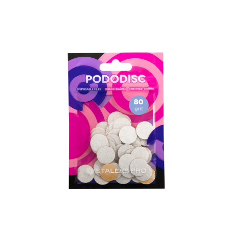 Nakładki / krążki / naklejki wymienne PODODISC S #80 / 50 sztuk STALEKS