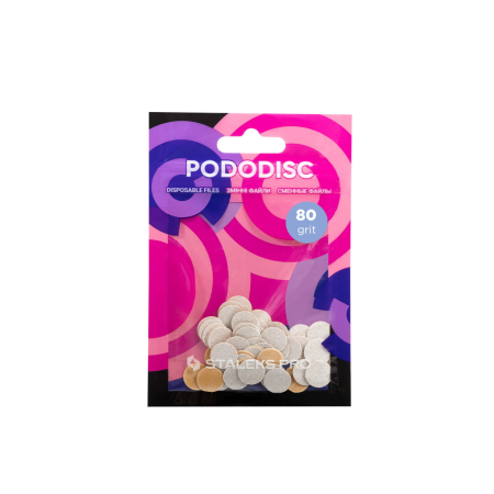 Nakładki / krążki / naklejki wymienne PODODISC XS #80 / 50 sztuk STALEKS