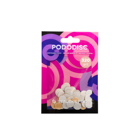 Nakładki / krążki / naklejki wymienne PODODISC XS #320 / 50 sztuk STALEKS