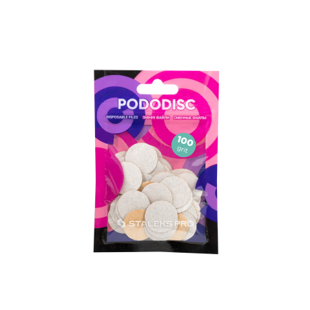 Nakładki / krążki / naklejki wymienne PODODISC M #100 / 50 sztuk STALEKS
