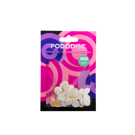 Nakładki / krążki / naklejki wymienne PODODISC S #100 / 50 sztuk STALEKS