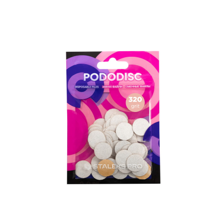 Nakładki / krążki / naklejki wymienne PODODISC S #320 / 50 sztuk STALEKS