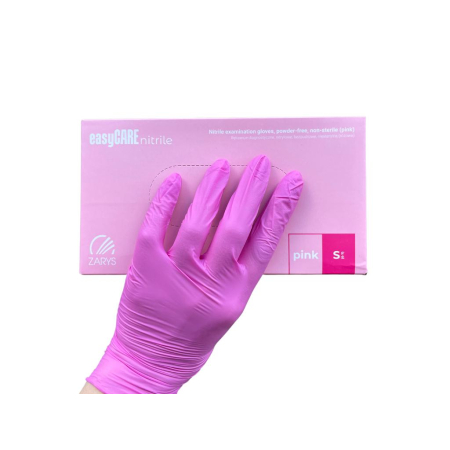 Rękawiczki nitrylowe bezpudrowe rozmiar S PINK / ZARYS