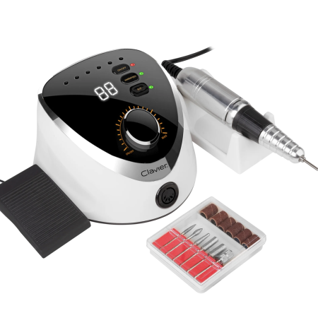 Frezarka do manicure, pedicure do paznokci 65W / 35 tyś obrotów/ FX 820 biała CLAVIER