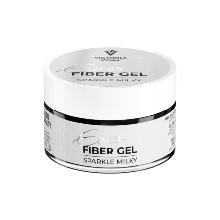 Żel budujący do paznokci z mikrowłóknem szklanym EASY FIBER GEL SPARKLE MILKY 15ml VICTORIA VYNN