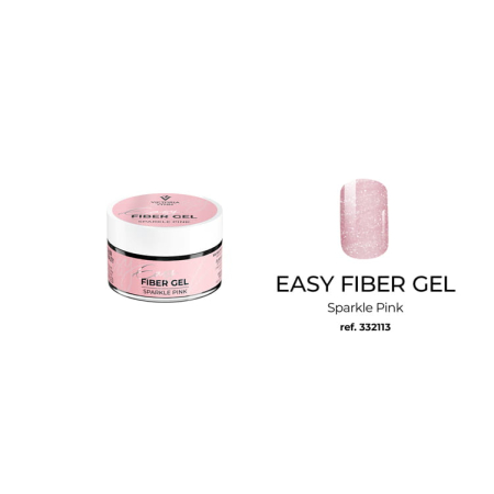Żel budujący do paznokci z mikrowłóknem szklanym EASY FIBER GEL SPARKLE PINK 15ml VICTORIA VYNN