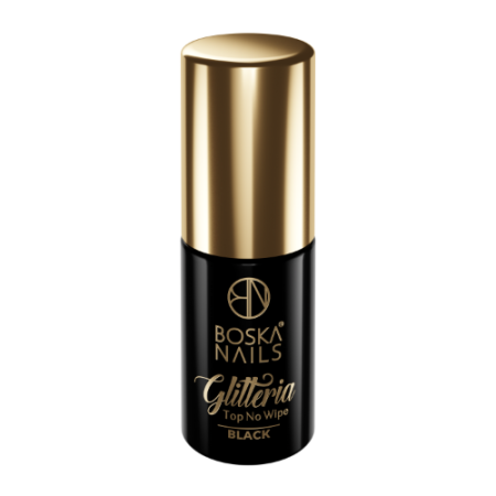 Top Glitteria Black No Wipe 6 ml BOSKA NAILS