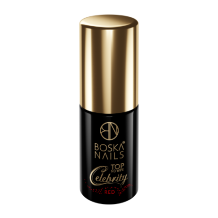 Top hybrydowy Celebrity Red No Wipe 6 ml BOSKA NAILS
