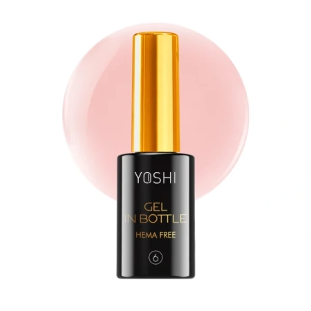 Żel w butelce w pędzelku (6) Gel in Bottle PUDROWY RÓŻ 10ml YOSHI