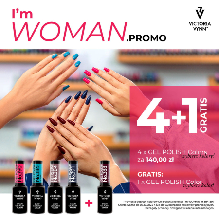 PROMOCJA 4+1 lakiery hybrydowe kolekcja I'M WOMAN (384-391) Victoria Vynn