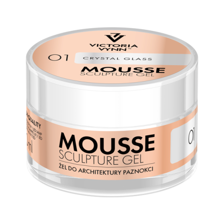 Żel budujący no.01 z tiksotropią o konsystencji MOUSSE SCULPTURE GEL Crystal Glass 50 ml Victoria Vynn