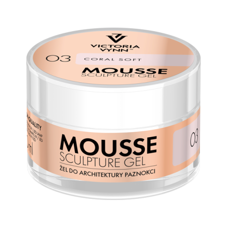 Żel budujący no.03 z tiksotropią o konsystencji MOUSSE SCULPTURE GEL Coral Soft 50 ml Victoria Vynn