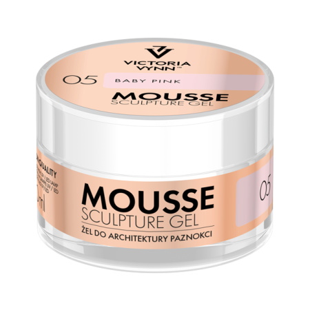 Żel budujący no.05 z tiksotropią o konsystencji MOUSSE SCULPTURE GEL Baby Pink 50 ml Victoria Vynn