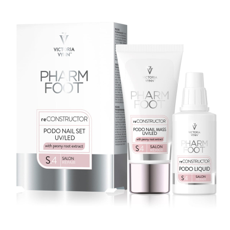 Masa akrykowo żelowa do rekonstrukcji płytki paznokcia reConstructor Podo Nail Set UV/LED PHARM FOOT